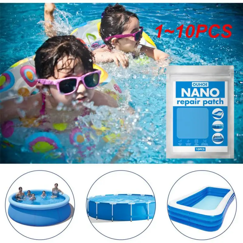 

1~10PCS Swimming Ring Nano Repair Patch Swimming Pool Water Pad Tent Waterproof Special Adhesive Outdoor Swimming Ring Patch