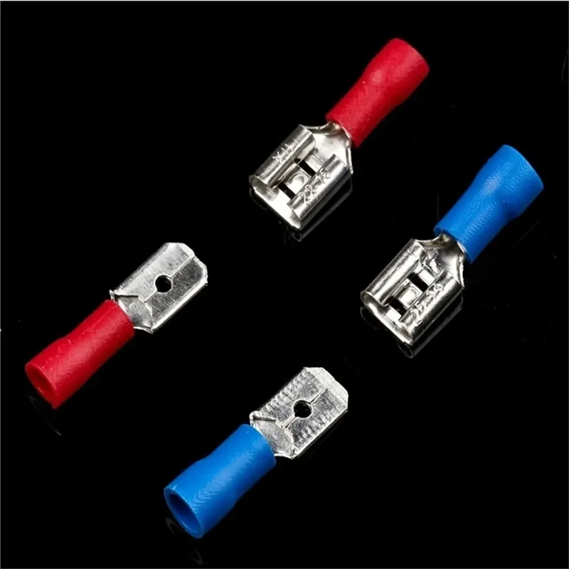 Cable Connector Kit Repair Insulated Electrical Wire Crimp Spade Butt Ring Fork Set Ring Lugs Rolled Terminals Assorted