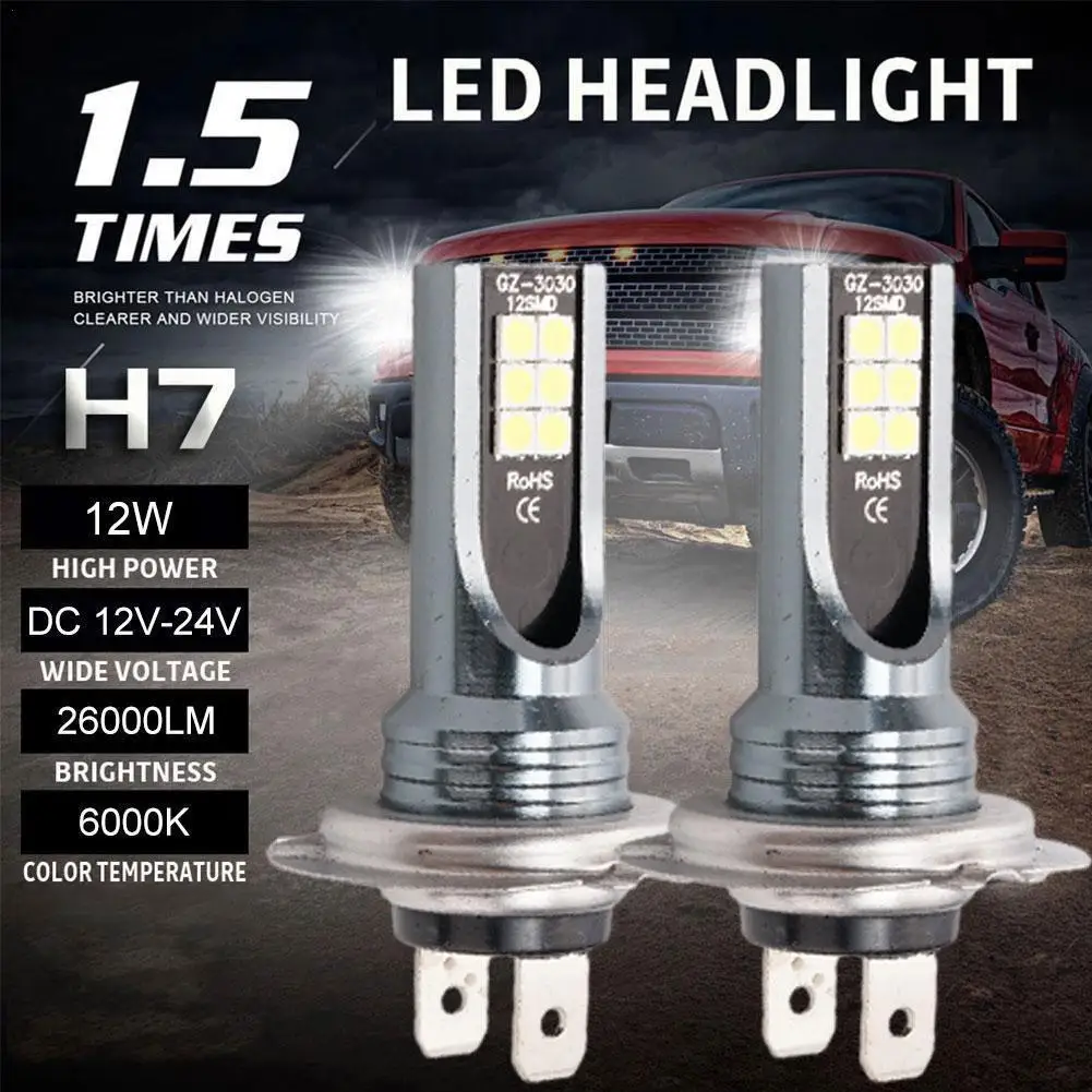 

1pcs H7 LED Headlight Bulb Beam 100W High Power LED H1 H3 H4 H11 Headlamp 6000K White Super Bright Driving DRL Auto