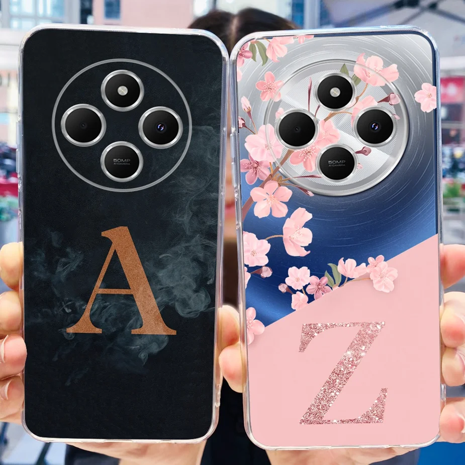 Luxury Clear Silicone Phone Case with Letter Design and Soft Bumper