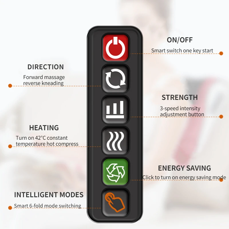 Electric Shiatsu Back Massager with Heat for Deep Tissue Massage