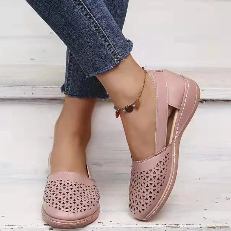 Women Sandals Wedges Orthopedic Hollow Out Slip on Vintage