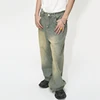 IEFB Vintage Gradient Baggy Jean Trousers Trend Men's Fashion Distressed Y2k Style Personality Wide Leg Casual Denim Pant 9C1149 4