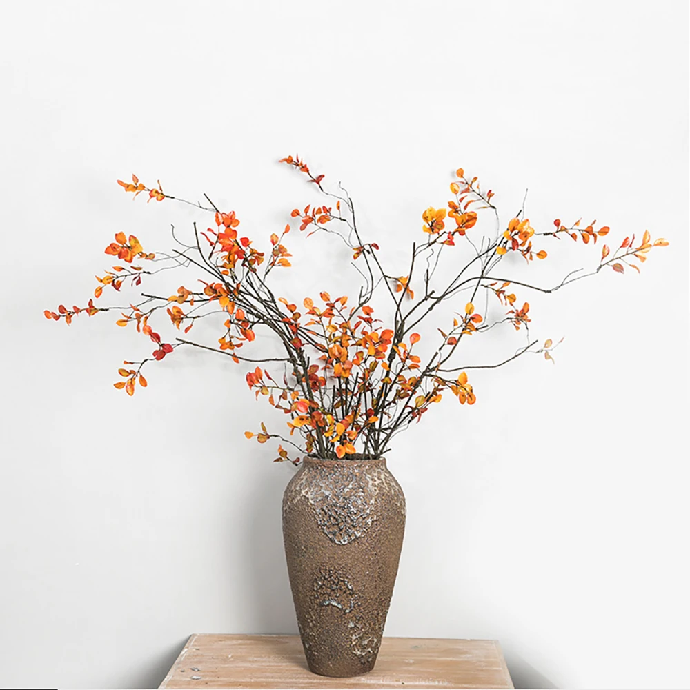 

5Pcs/Lot 110cm Artificial Dried Branch Autumn Leaves Willow Branches Bendable Rattan Vine Fall Decoration Artificial Plants