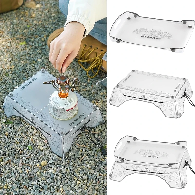 Folding Mini Camping Table Ultralight Folding PP Table Tray  for Outdoor Picnic Portable Tableware Hiking Camping Supplies