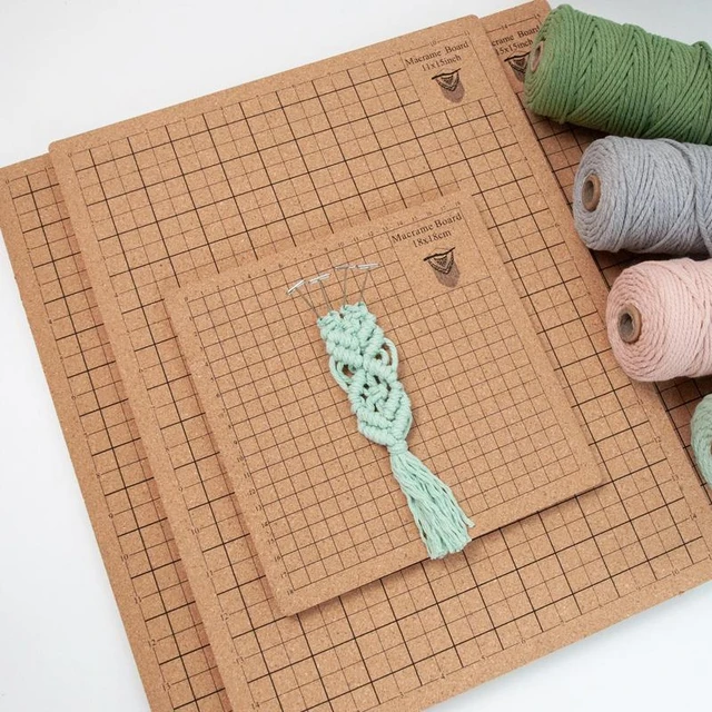 Square Cork Macrame Board Mat Braiding Macrame Board for Bracelet Project  DIY Craft Create Macrame and