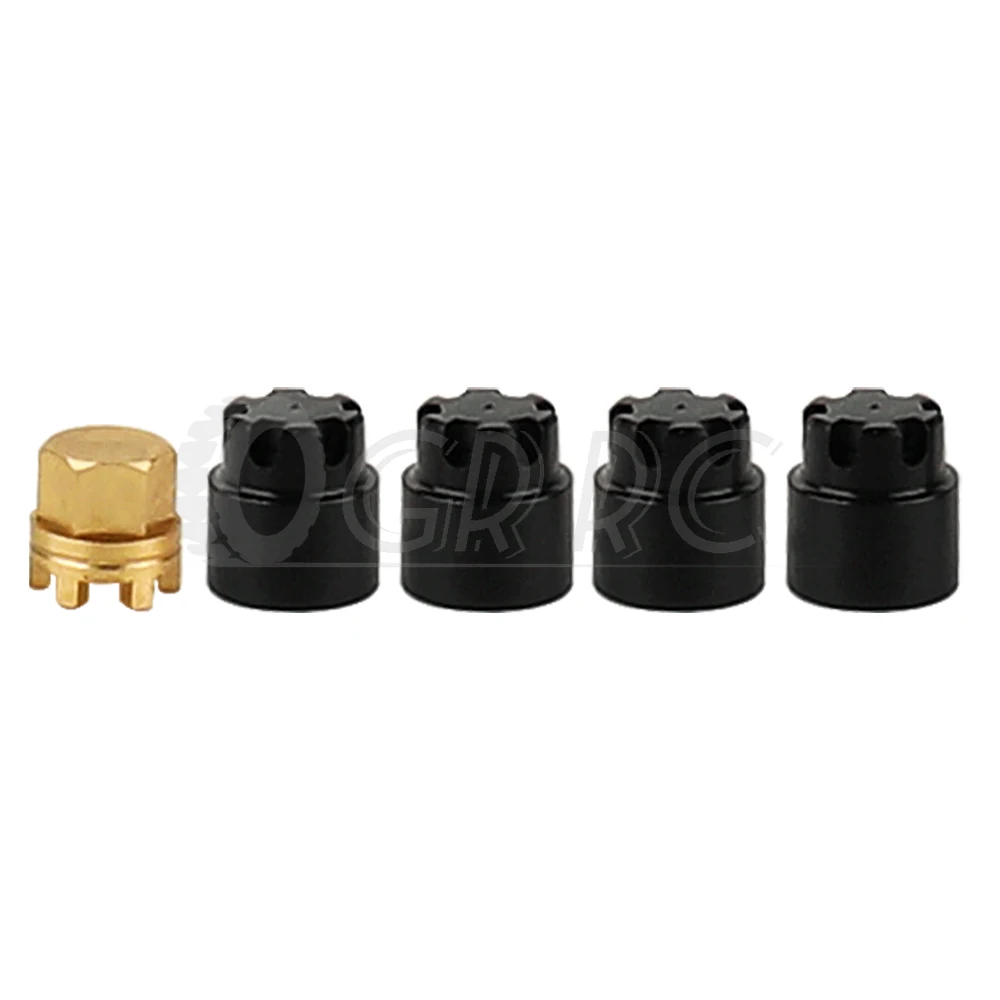 4PCS Gold Aluminum M2 Wheel Nuts For 1/24 RC Crawler Cars - SCX24 AX24 Upgrade