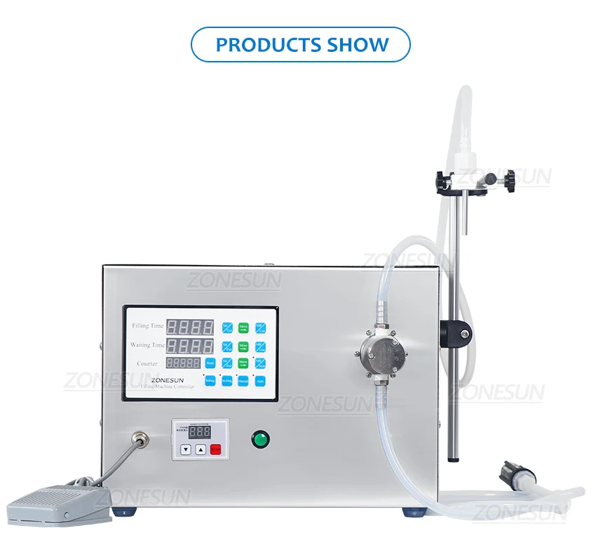 ZONESUN ZS-YTMP1S Máquina de enchimento de líquido de bomba magnética de bico único 