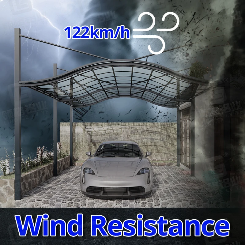 Goods made to order Outdoor waterproof carport arched pergola carport sun protection car shelter garage