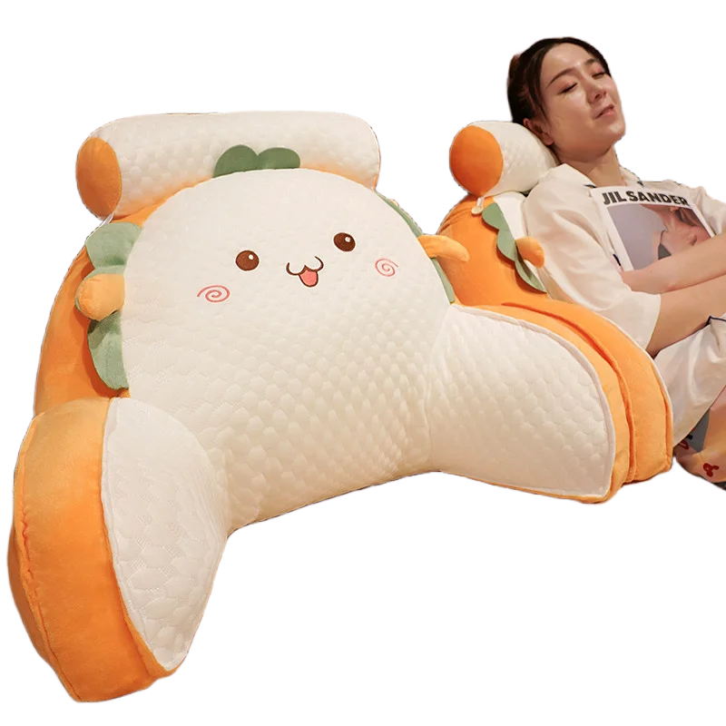 

Bedside Ice Bean Cushion Waist Protection Soft Bag Back Sofa Toast Bed Reading Pillow Dormitory Large Size On Three Dimensional