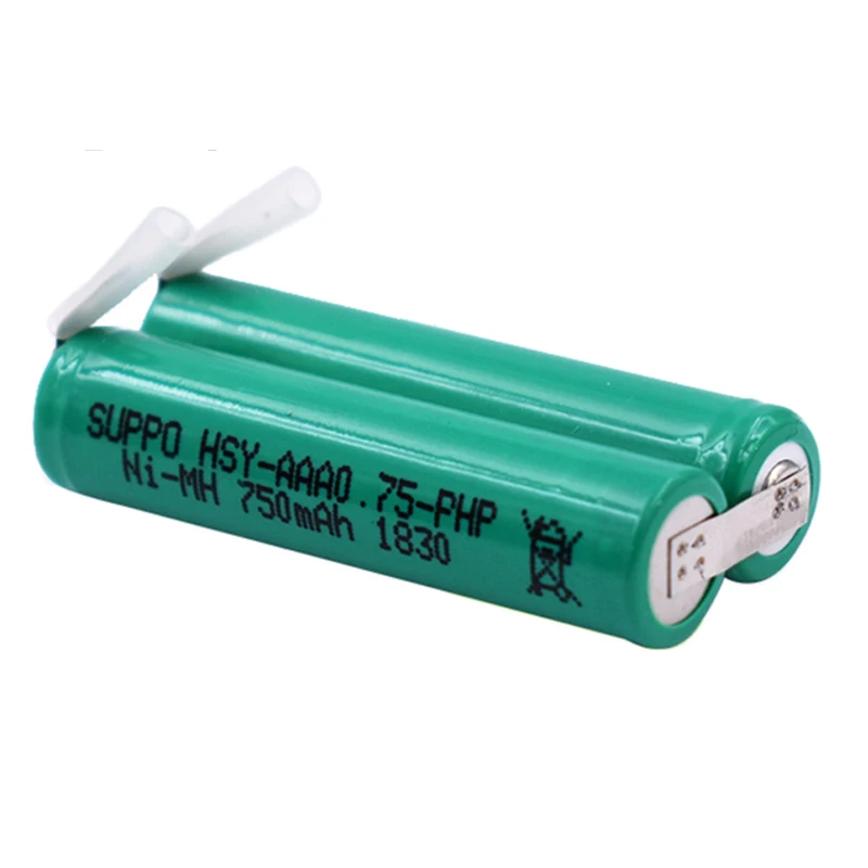 HSY-AAA0.75-PHP for PHILIPS Electric Shaver Batteries SUPPO 2.4V 750mAh Ni-MH Battery 4