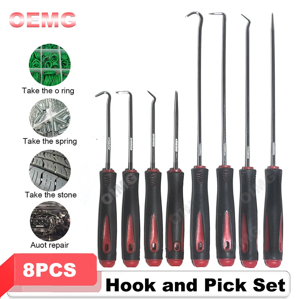 4Pcs O-Ring Seal Gasket Pick and Hook Set Automotive Pick Tool for Removing Car Auto Oil Seal O-Ring Gasket Puller Remover