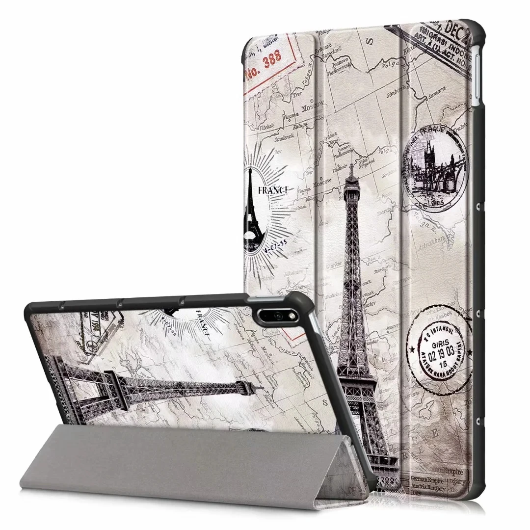 Slim PU Leather Tablet Case Cover with Screen Protector and Stylus Pen
