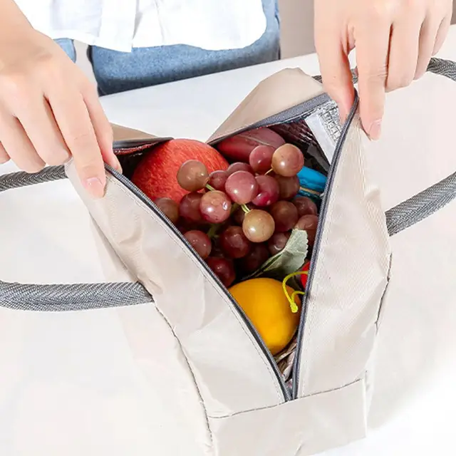 Insulated Canvas Lunch Bag – Portable Cooler for Kids 5