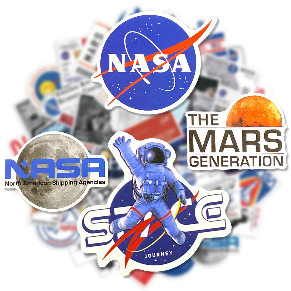10/30/50Pcs NASA Astronaut Spacecraft Graffiti Stickers Suitcases Laptops  Mobile Phones Guitar Water Cup Decorative Sticker - AliExpress