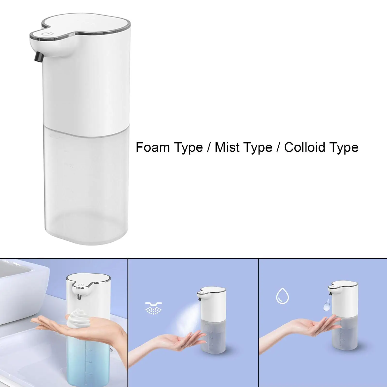 Soap Dispenser Countertop Wall/Table Mounted Hands Free Adjustable for Hotel