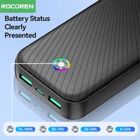 Rocoren 22.5W Power Bank 20000mAh QC PD 3.0 Fast Charge PowerBank Portable 10000mAh External Battery For iPad iPhone 17 Pro 2