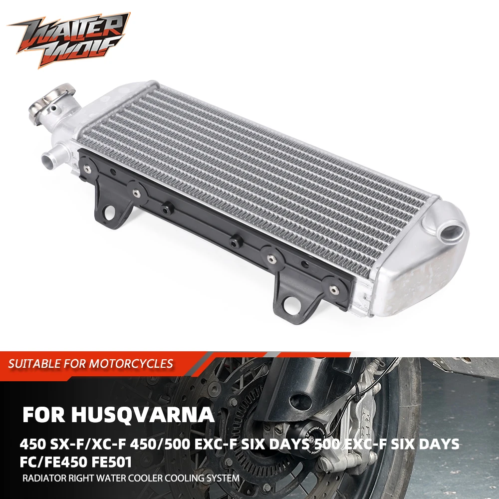 

Motorcycle Aluminium Radiator Cooler Cooling Water Tank Right For Husqvarna FC/FE FE501 450 SX-F SXF XC-F XCF EXC Cooling System