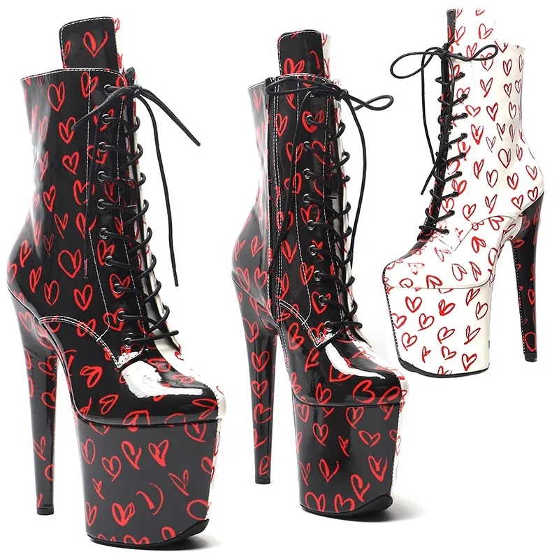 

LAIJIANJINXIA New Fashion PU Upper 20CM/8inches Pole Dancing Shoes High Heel Platform Women's Modern Boots 678
