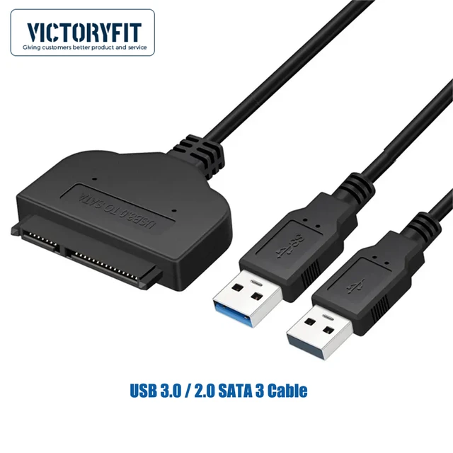 Cable USB 3,0/2,0 SATA 3, adaptador de hasta 6 Gbps para disco duro externo  SSD HDD de 2,5 pulgadas, 22 Pines, SATA III - AliExpress