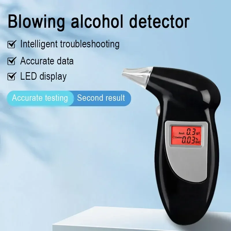 New Birds Beak Vehicle Breathalyzer Blowing Digital Display Detector For Vehicle Portable Drink-driving Breathalyzer