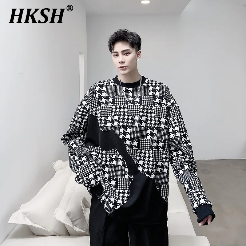

HKSH Spring Autumn New Men Tide Punk Hoodie Chic Fashion Geometric Jacket Streetweer Long Sleeve Trendy Casual Sweatshirt HK0317
