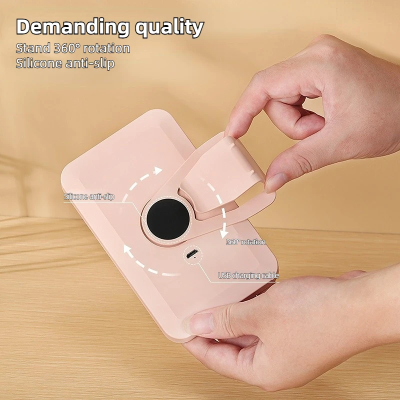 LED Touch Screen Makeup Mirror Folding Mirror Lighted Makeup USB Rechargeable Cosmetic Travel Tools