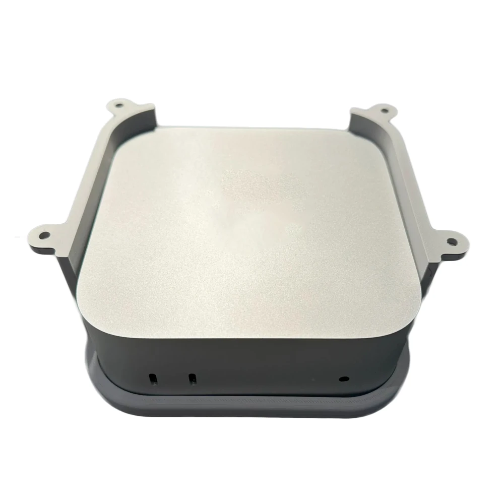 Mac Mini M4 용 데스크 스탠드 아래 Mac Mini 2024 M4/M4 Pro 케이스 용 회색 컴퓨터가 떨어지는 것을 방지 데스크탑 공간 절약