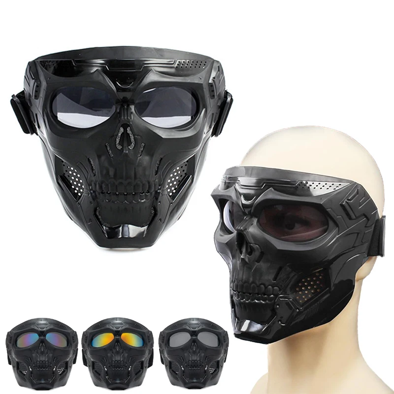 

New Skull Riding Goggles Motorbike Mask Windproof Riding Glasses Ski Goggles Retro Mask Outdoor Windscreen Off-road Windscreen