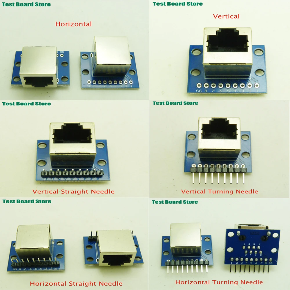 

Test Board RJ45 Network Port Adapter Board 8p Crystal Head Female Socket Adapter Test Connector Adapter Network Interface 8Pin