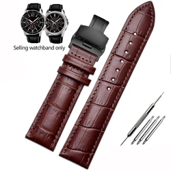 Premium Cowhide Leather Watch Strap - Business Style Bracelet, Available in 18mm, 20mm, 22mm - 18mm (Brown - black B)