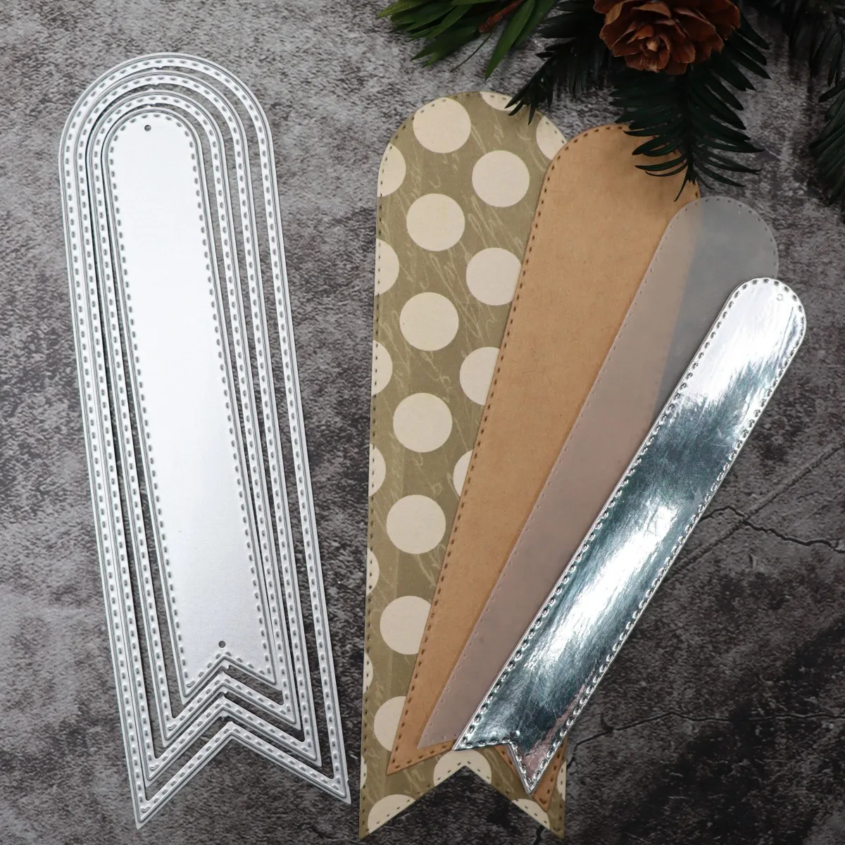 배너 라벨 북마크 스크랩북 커팅 다이 엠보싱 금형 나이프 금형 블레이드 펀치 스텐실 수공예품 다이 2024