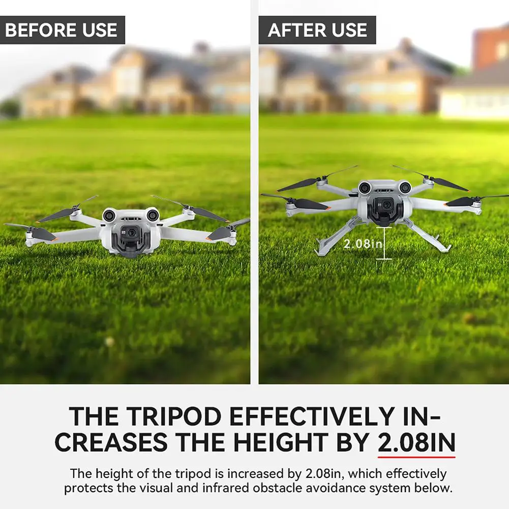 1 Set Buoyancy Bar Set Folding Flight Landing Gear Bracket Height-enhancing Tripod Compatible For Dji Mini 3 Pro 
