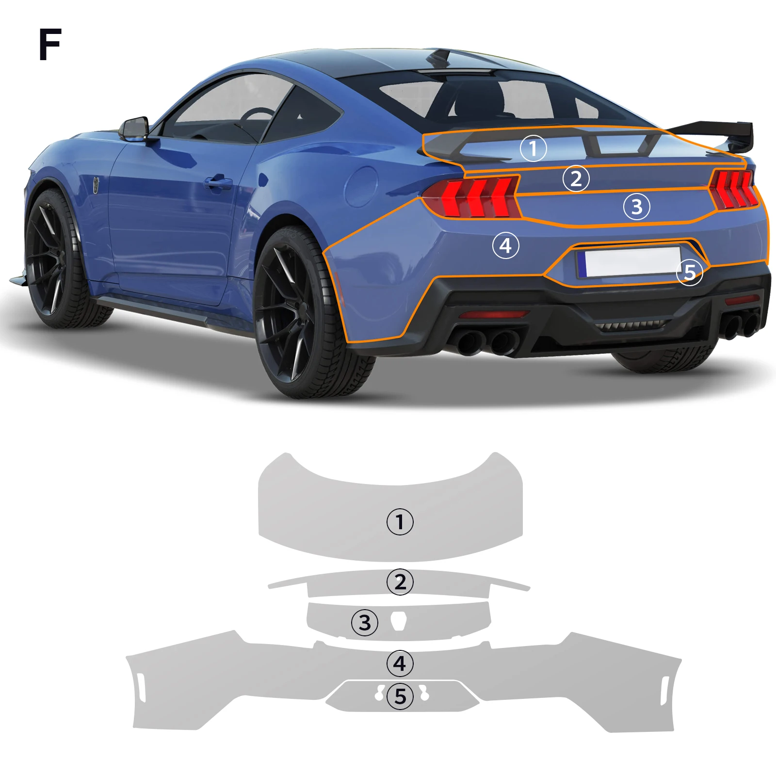 Für Ford Mustang Dark Horse GT 2024-2026 Unsichtbare Auto-Folierung TPU-Film Schutzschicht Kratzfeste Autoteile Zubehör – Detail 24