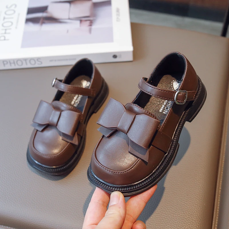 

Girl's Leather Dress Shoes School Uniform Shoes Formal Wedding Church Oxford Loafer Flats for Kids