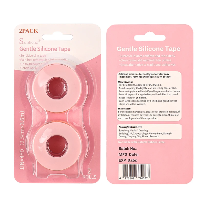 Eyelash extension tape 2 rolls non-woven gentle silicone gel tape for grafting false eyelash patch under eye pads tool