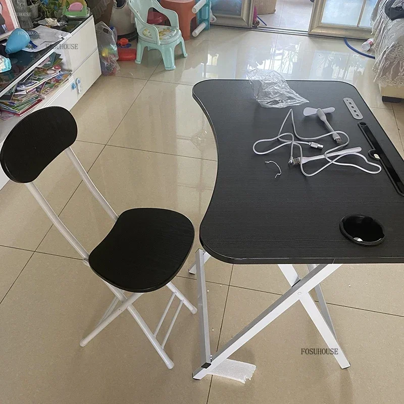 Simple Children Tables Household Folding Student Desk and Chair Combination Children's Study Desk Writing Tables and Chair Set