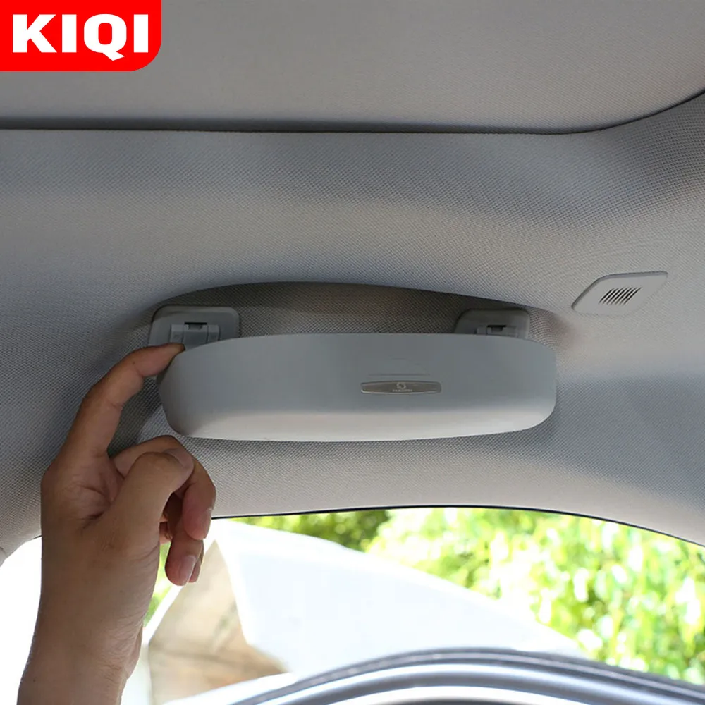 

KIQI Car Sunglasses Holder Case Glasses Box Fit for Honda CRV City Civic HRV HR-V FIT JADE Accord Odyssey Accessories