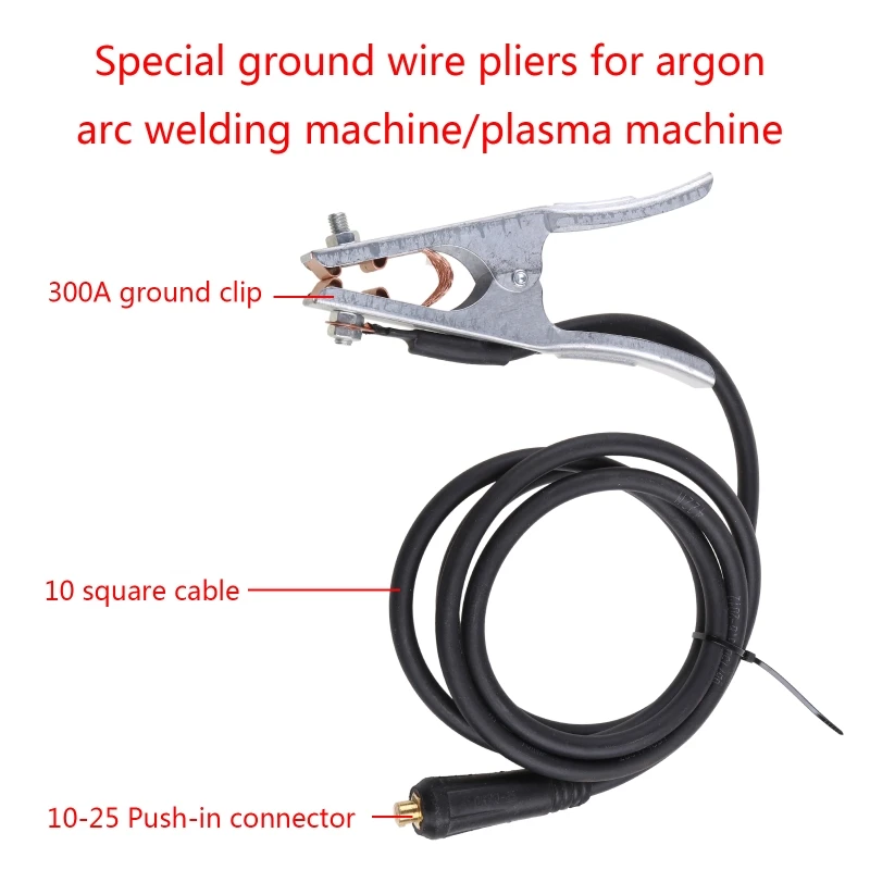 200-Amp Welder Electrode Holder Stick Rod Stinger Copper Plier Electrode Clamp 2 Meter Long Cable For Welding Machine