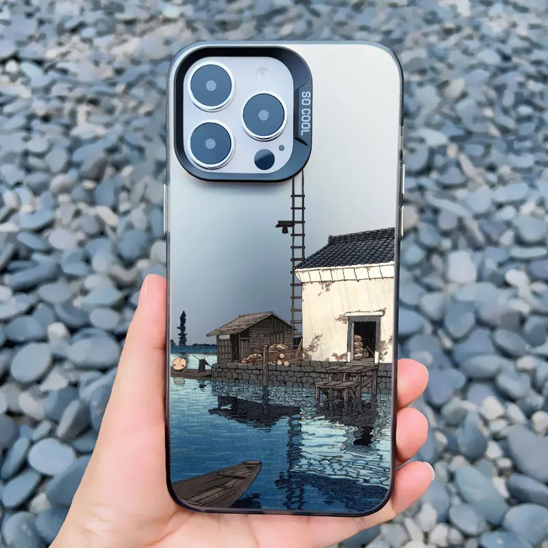 Japan Series Aesthetic Landscape Phone Case - Scenery Back Cover with Laser Design