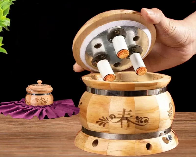 Navel moxibustion round abdomen moxibustion box solid wood box navel moxa moxa column