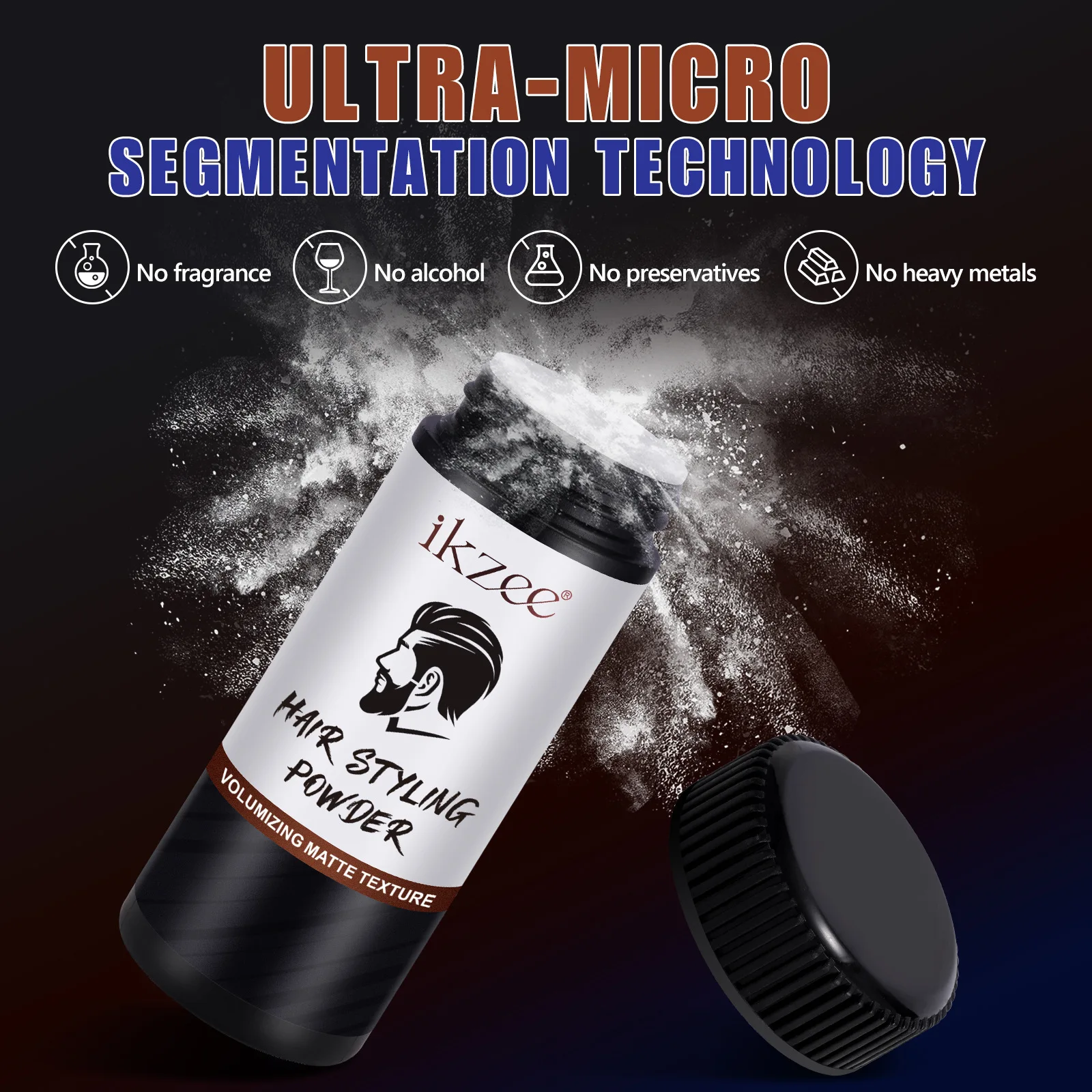 Hair styling powder natural refreshing oil lasting fluffy styling powder men's back