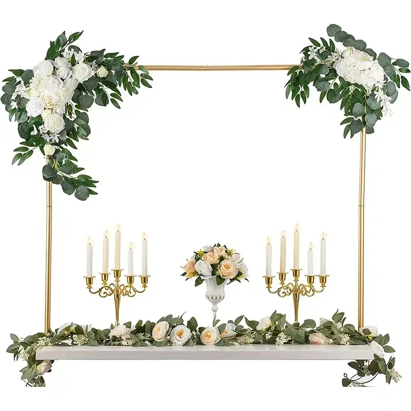 1.2m-2.6m table frame with clamp, gold metal table arch, used for weirthday, party, anniversary decoration