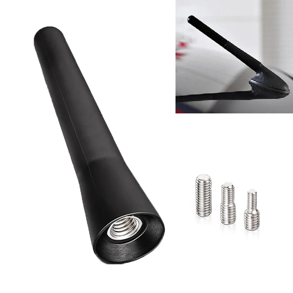 Soporte de techo de Radio fuerte FM AM DAB negro, 6,5 cm longitud, Auto Universal con tornillos, antena coche, Mini acceso