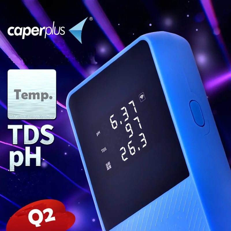 Caperplus Q2 PH TDS Temperature WIFI Monitor Aquarium Detector Digital Fish Tank Water Quality Check Pen Tester Controller Meter water quality meter aquarium water quality testing agent