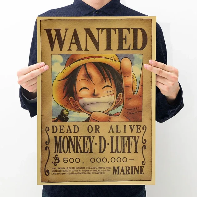 Luffy Wanted Poster-One Piece 3D model 3D printable