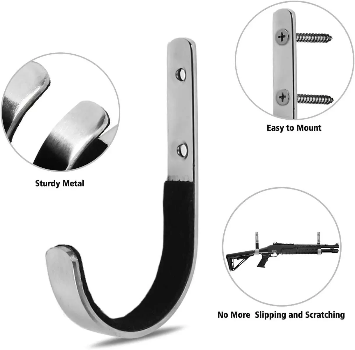 رف بندقية مثبت على الحائط بنادق معدنية خطاف بندقية...