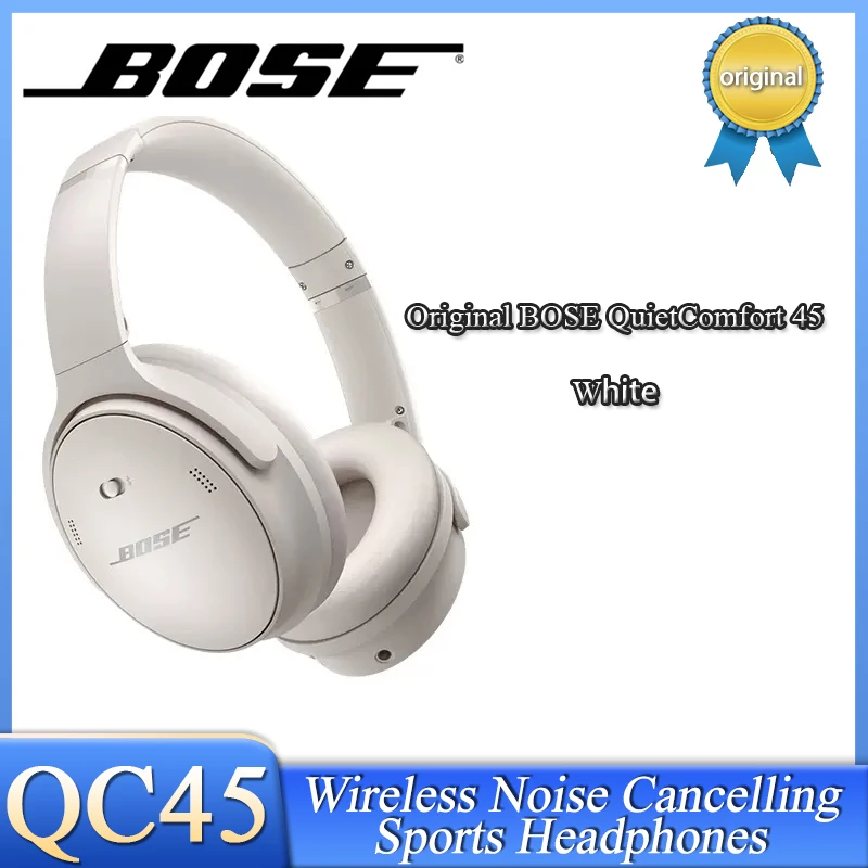 Bose QuietComfort 45 Wireless Bluetooth Noise-Cancelling Headphones - White