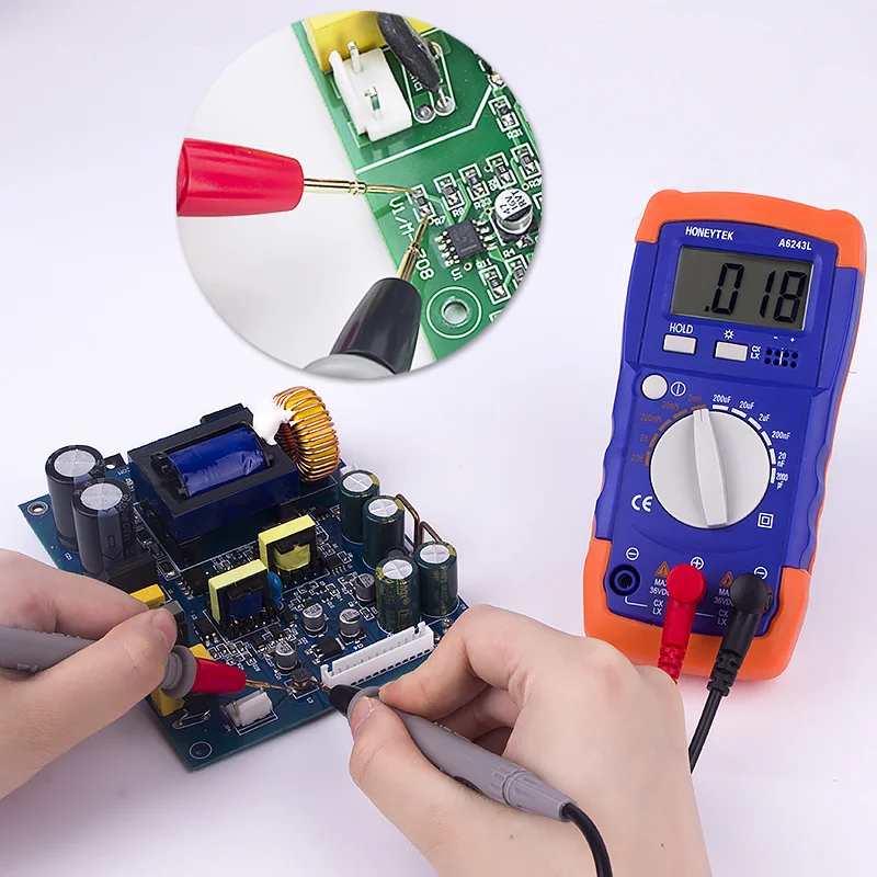 A6243L Digital LC Meter Multimeter Professional Capacitor Tester Automotive Inductance Capacitance Meter Tester Analog 3