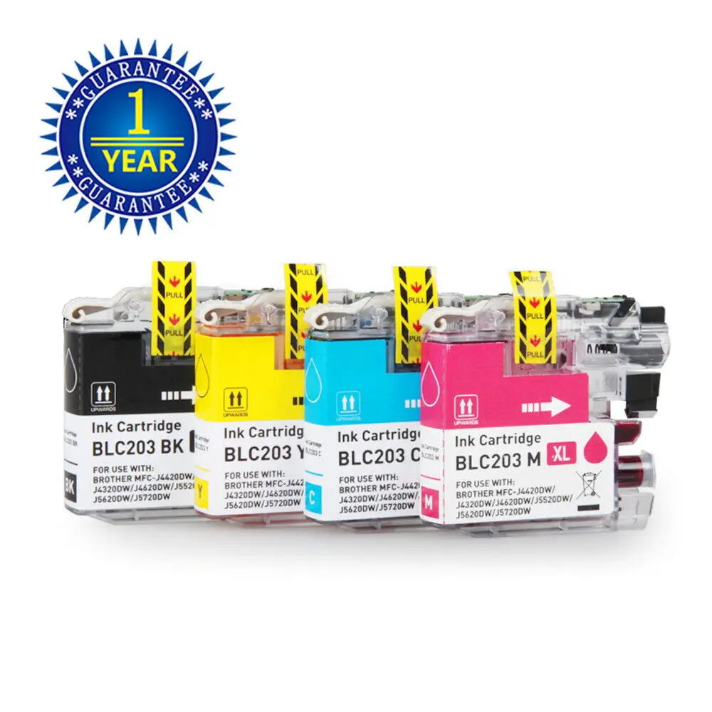 

4PK LC203 LC201 XL Ink Cartridge For Brother MFC-J460dw J480dw J485dw J4320dw